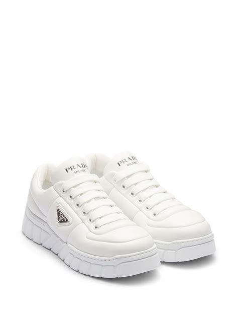 Padded nappa leather sneakers .